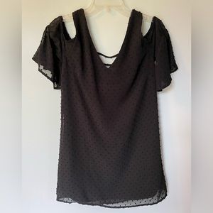 Blue Rain Black Long Tunic, Size XS